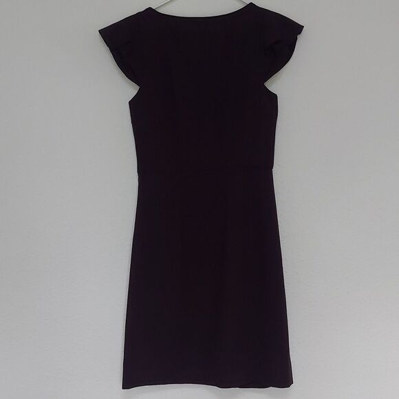 J. Crew Dark Purple Sheath Dress with Flutter Cap Sleeves - Picture 9 of 9